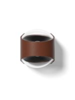 Wandleuchte Rostrot Metall und Glas Uplight Downlight Saga Lampe von LOOM Design bei DeisgnOrt