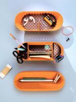 nachhaltiger Schreibitsch Organizer 3teilig Metho von Krill Design 3 D Druck bei DesignOrt