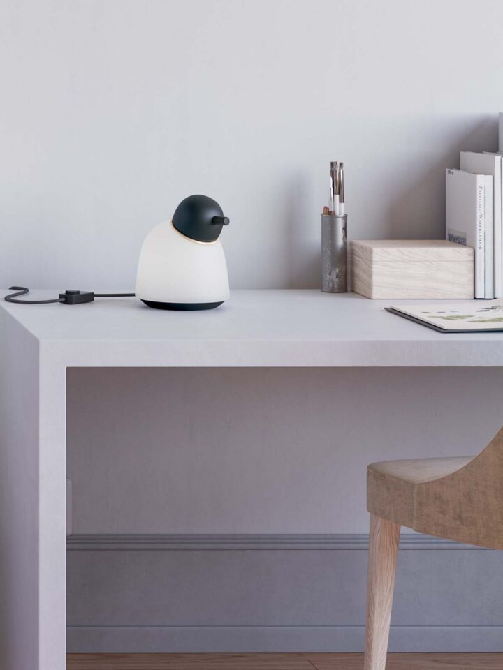 kleine Tischleuchte asymetrisch im skandinavischen Stil Belid Bird Tischleuchte DesignOrt