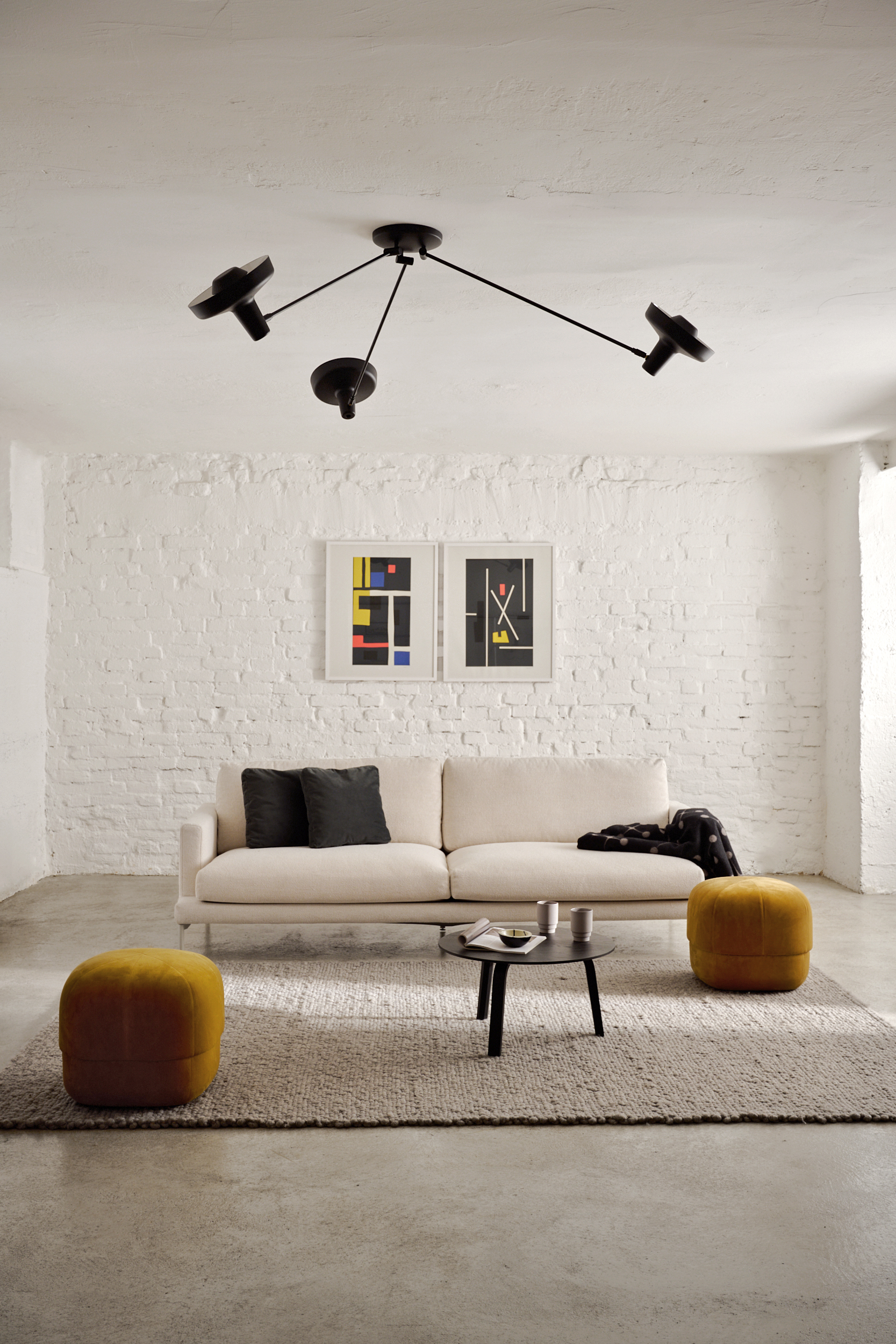 GRUPA Leuchten – Arigato Deckenleuchte Palace Triple im Interieur